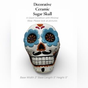 Colorful Ceramic Sugar Skull Decor – Day of the Dead Art